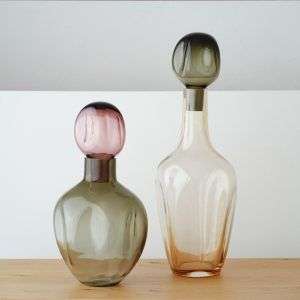 Set 2 botellas cristal