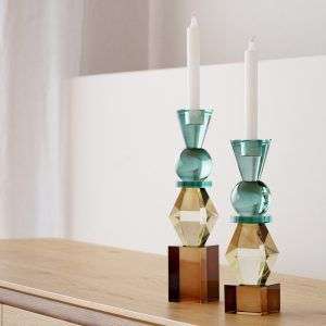 Set Candelabro formas cristal